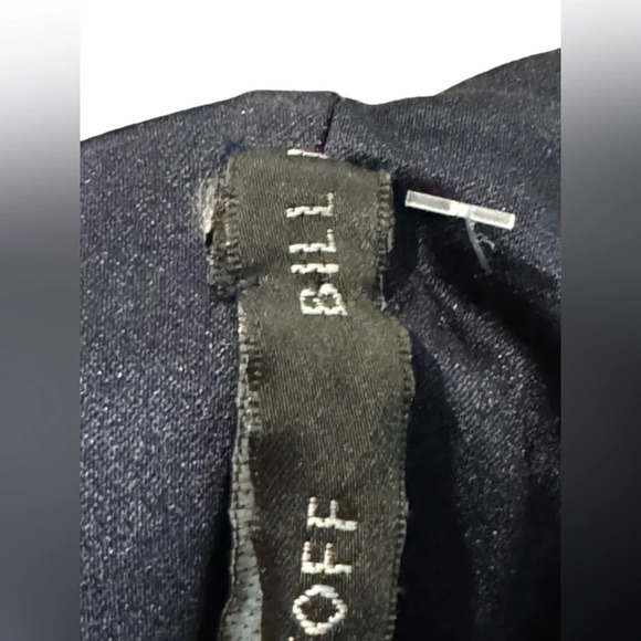 EUC Beautiful Satin Navy ruched front Bill Levkoff Strapless Holiday dress sz 10 - Picture 8 of 8